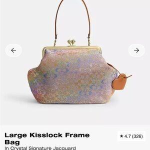 Coach Kisslock Frame Crystal Rainbow Clutch Bag NWT